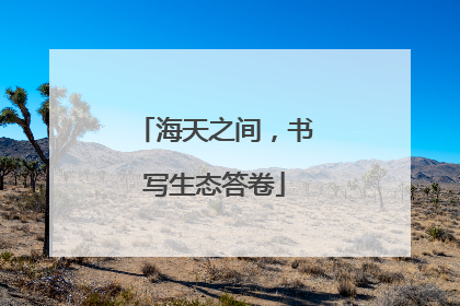 海天之间，书写生态答卷